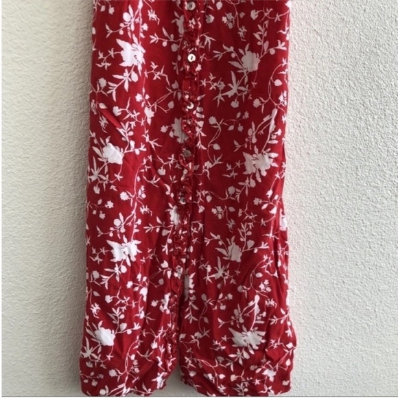 Aritzia Wilfred Lealia Floral Ruffle Button Midi Dress - Picture 6 of 8